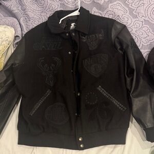 Black NBA Team Logo Men's Jacket